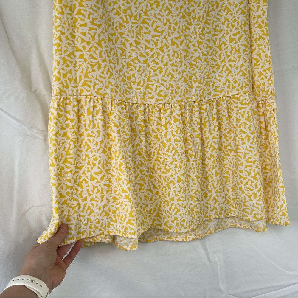 a new day Yellow and White Printed V-Neck Midi Dress - Picture 3 of 5